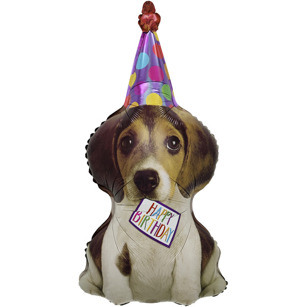 Шар (30"/76 см) Фигура, Щенок в колпачке, 1 шт. в уп.