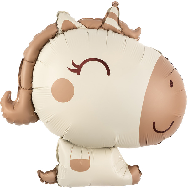 Шар (31"/79 см) Фигура, Милый единорог, Бежевый, Сатин, 1 шт. в уп.