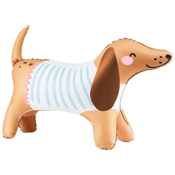 Шар 3D (24"/61 см) Фигура, Таксик в свитере, 1 шт.