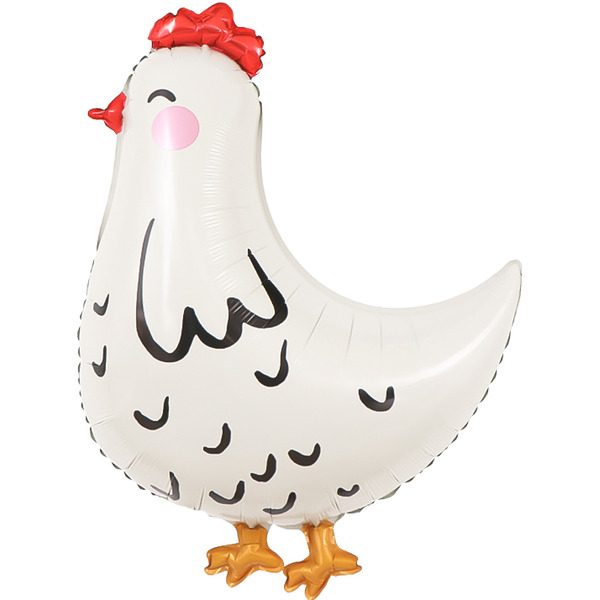 Шар (30"/76 см) Фигура, Курица, Белый, 1 шт. в уп.