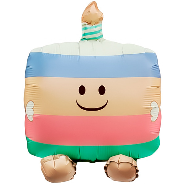 Шар 3D (24"/61 см) Милый тортик, Сатин, 1 шт.