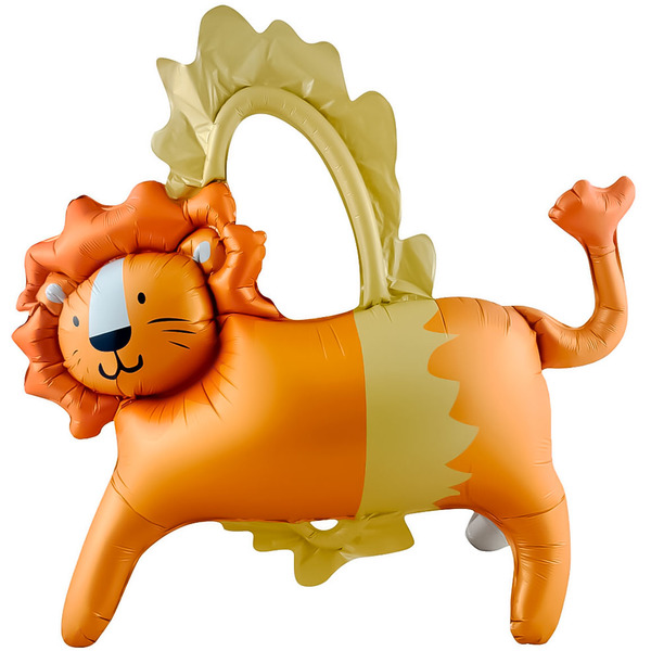 Шар 3D (39"/99 см) Фигура, Цирк, Смелый лев, 1 шт. в уп.