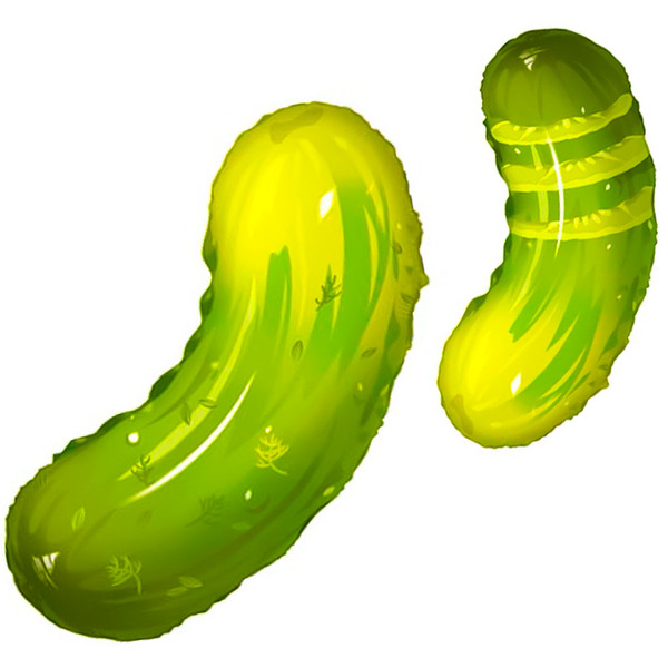 Шар (29"/74 см) Фигура, Соленый огурец, Зеленый, 1 шт.