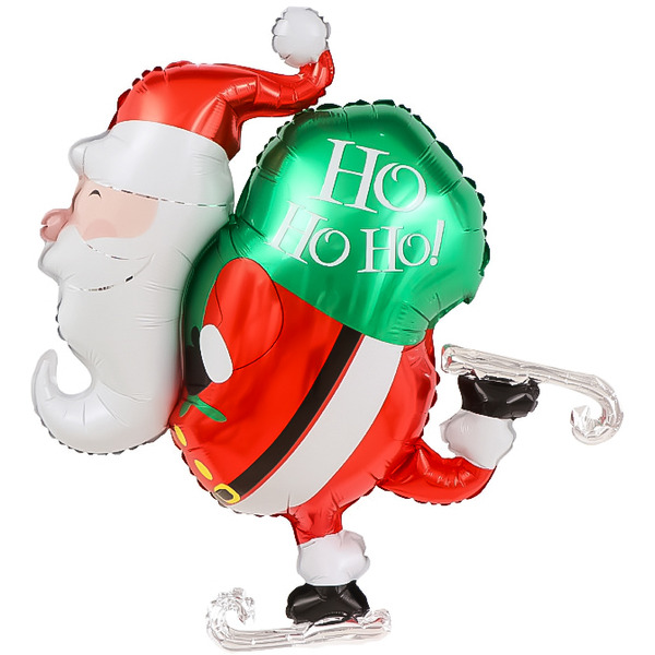 Шар (35"/89 см) Фигура, Дед Мороз с подарками, 1 шт. в уп.