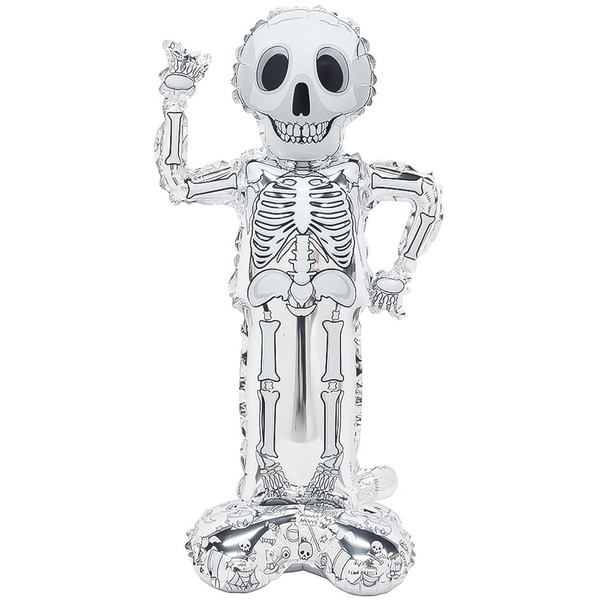 Шар 3D (20"/51 см) Фигура на подставке, Скелет, 1 шт.