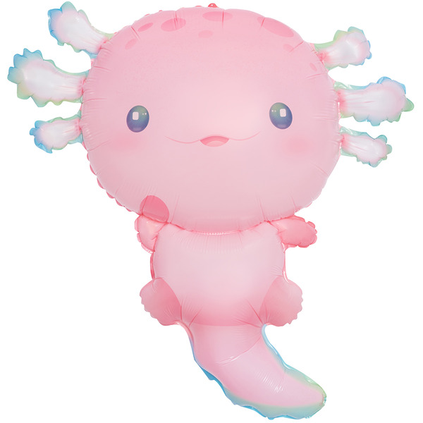 Шар (38"/97 см) Фигура, Милый Аксолотль, 1 шт.