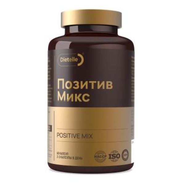 Dietelle, Позитив Микс new (хороший сон, защита от стресса), капсулы, 60 шт.