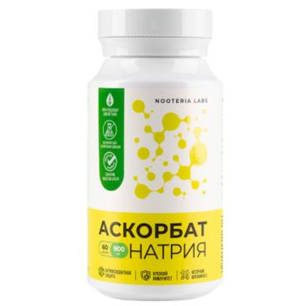 Nooteria Labs, Витамин С (аскорбат натрия), капсулы, 60 шт.