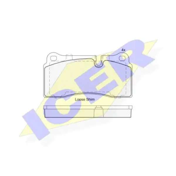 Тормозные колодки дисковые задняя ось ICER 182121