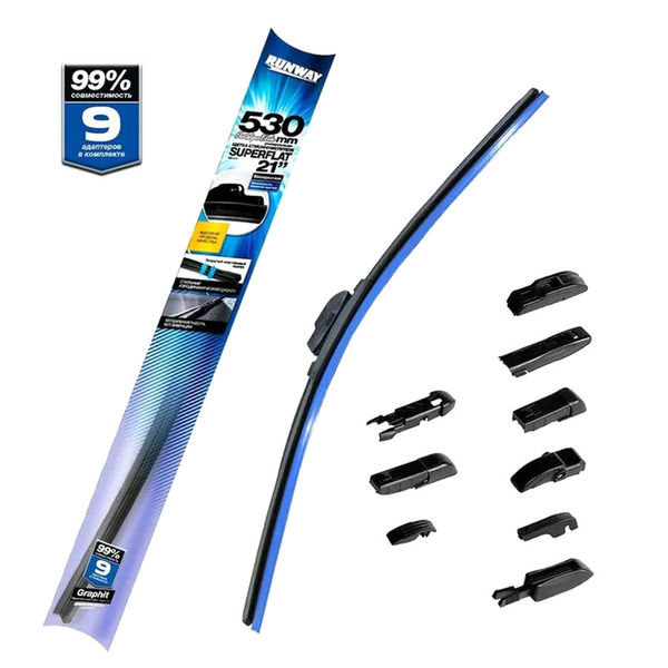 Щетка стеклоочистителя бескаркасная Runway Superflat 530мм/21" (art.RW-21U)
