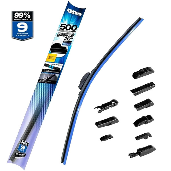 Щетка стеклоочистителя бескаркасная Runway Superflat 500мм/20" (art.RW-20U)