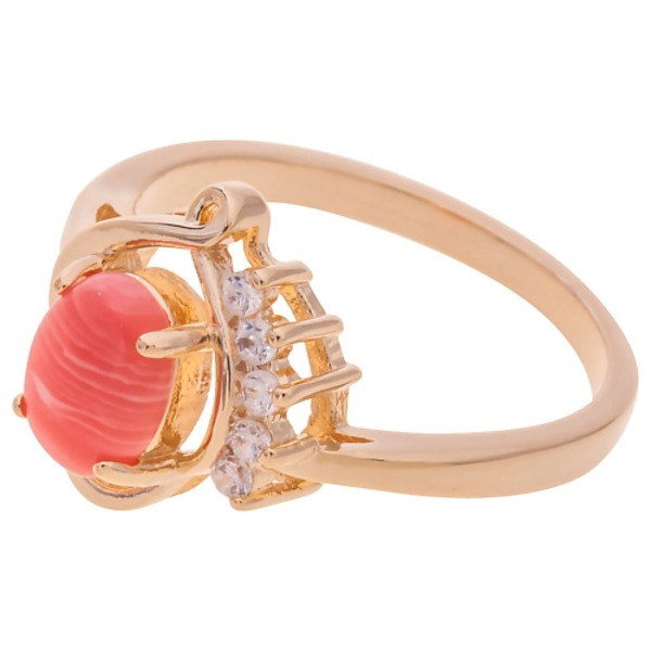 LJ Кольцо с родохрозитом "Чайка"