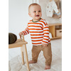 Лонгслив "Полоска Терракот" 0+
