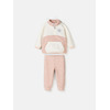 Костюм флисовый Колор блок "Пудра" 0+