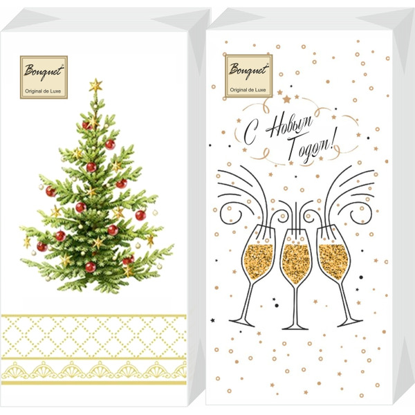 Сервировочные салфетки, С Новым Годом! (елочка), 33*33 см, 20 шт.