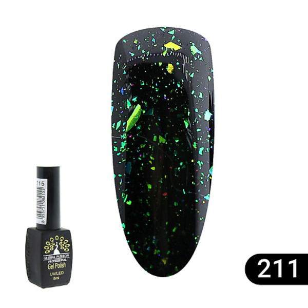 GLOBAL FASHION Гель-лак BLACK ELITE 001