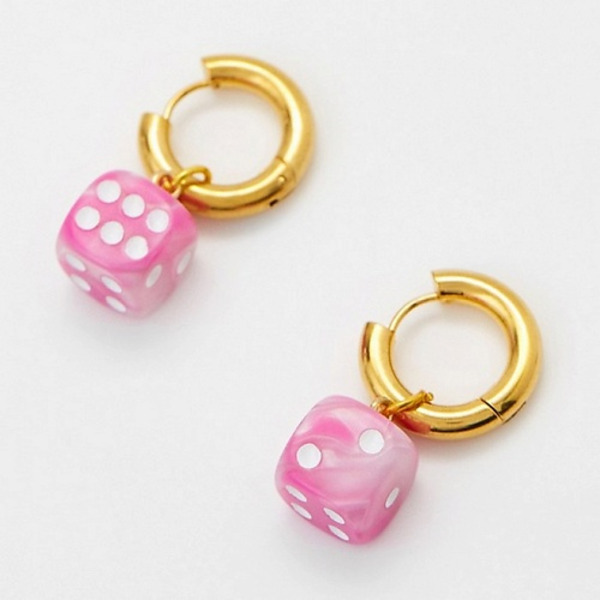 PABUR Серьги CUBE BLUE