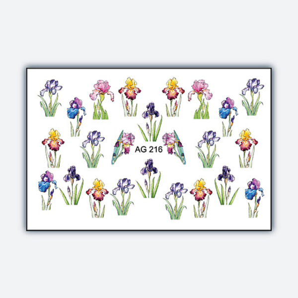 FREEDECOR Слайдер дизайн Имитация Аэрографии "Ирисы"