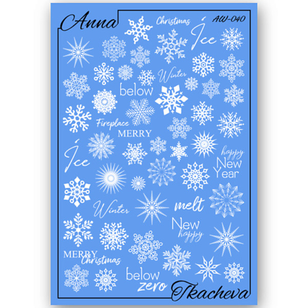 ANNA TKACHEVA Слайдер дизайн для ногтей 2D AW-040