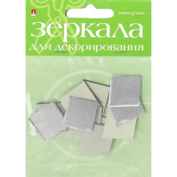 Зеркала для декорирования, квадратные, 12 штук, 19 мм