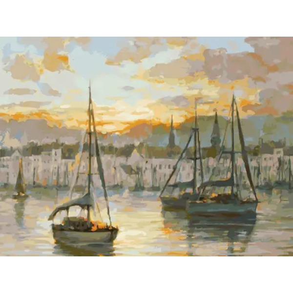 Живопись на холсте по номерам. Вечерний бриз, 30x40 см