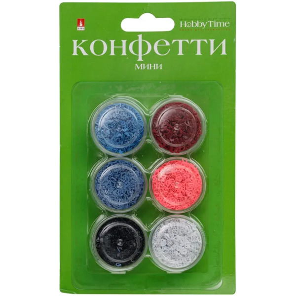 Конфетти мини для декора "Сердечки", 4 мм, 6 цветов