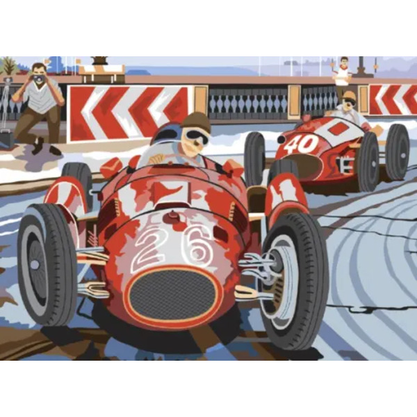Картина по номерам с акриловыми красками. Болид, А3
