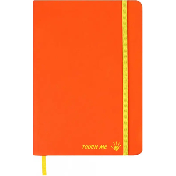 Записная книжка, А5, 96 листов, искусственная кожа Термохром, оранжевый