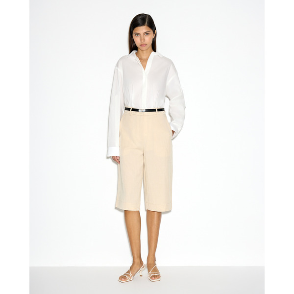 Удлиненные шорты бермуды из лиоцелла, светло-бежевый