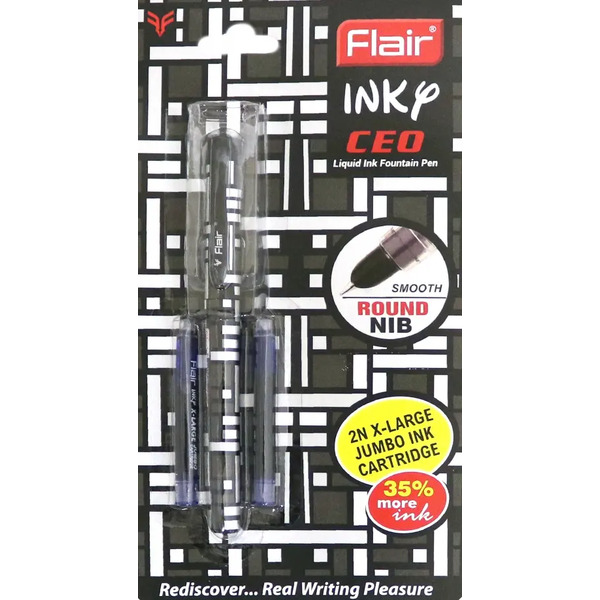 Ручка перьевая "INKY CEO", синяя, 0,7 мм, пластик, с 2-мя капсулами