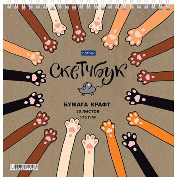Блокнот. На мягких лапках, А5, 30 листов