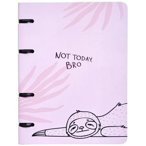 Тетрадь на кольцах "Animals. Ленивец", А5, 120 листов, клетка