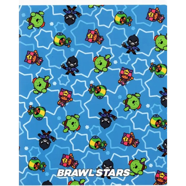 Тетрадь "Brawl Stars", 48 листов, клетка, синяя