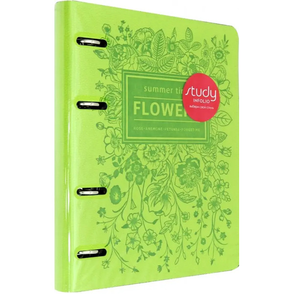 Папка для сменного блока на кольцах "Fleur" (N858)