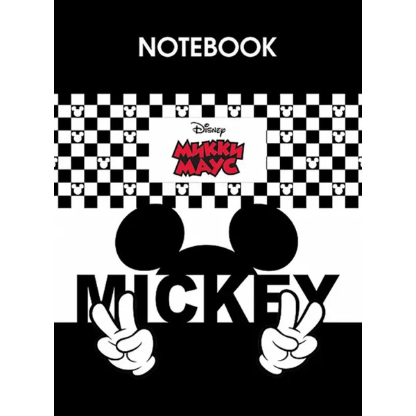 Записная книжка Микки Маус, 48 листов, А6, клетка