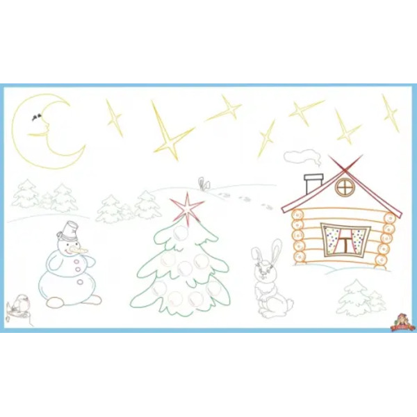 Раскраска настенная "Времена года. Зима" (НР-0001)