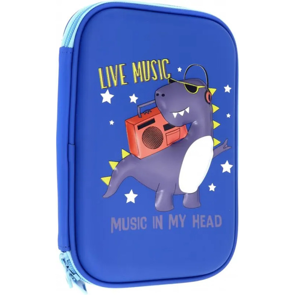 Пенал с откидной планкой Live Music, одно отделение, без наполнения, в ассортименте