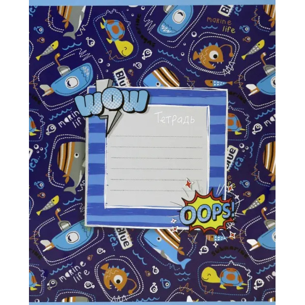 Тетрадь 12 листов, линия "Самолеты-корабли" в ассортименте (18009)