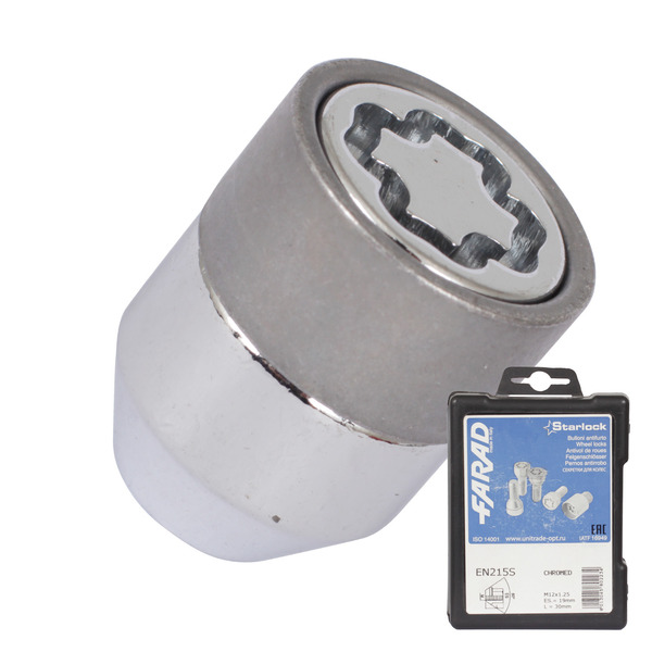 Гайка секретная Farad 12х1,25х30 4+1 19 конус EN215S