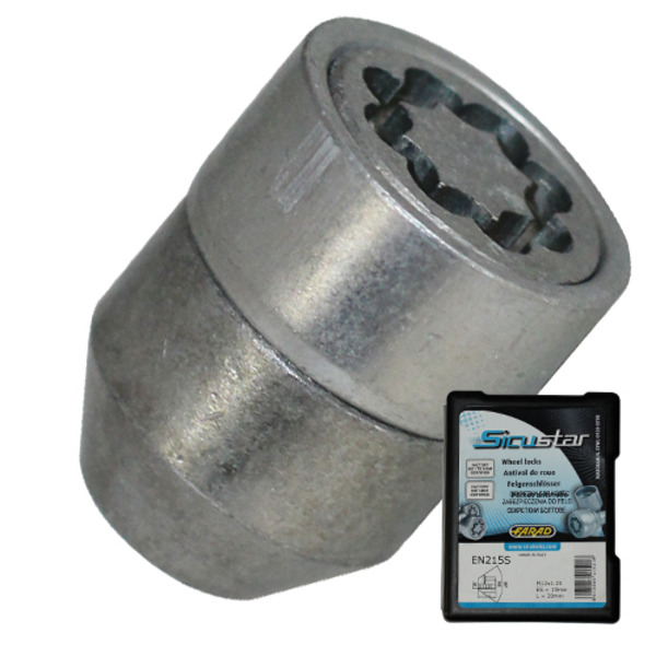 Гайка секретная Farad 12х1,25х30 4+1 19 конус EN215S