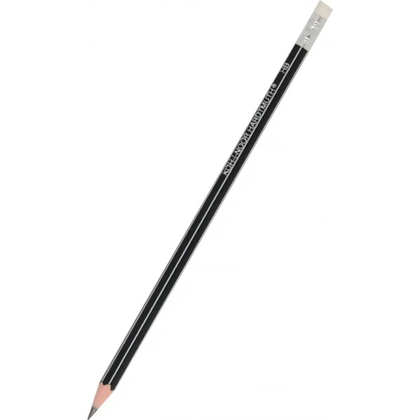 Карандаш чернографитный пластиковый 1397 с ластиком, HB