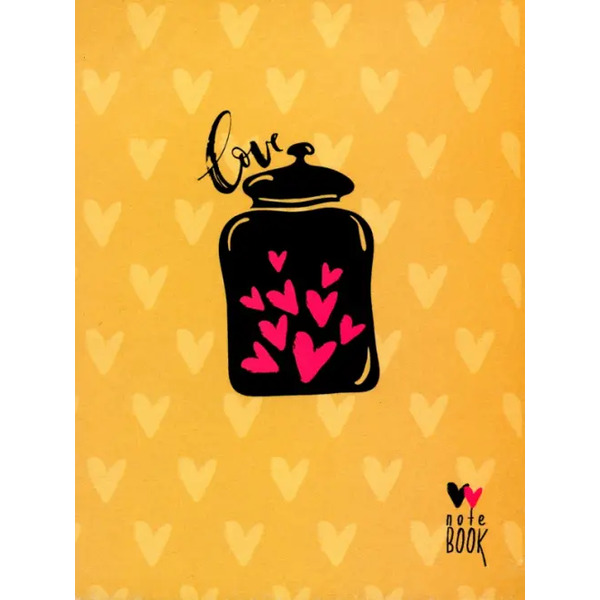 Блокнот Сердечки, 80 листов, клетка, А6