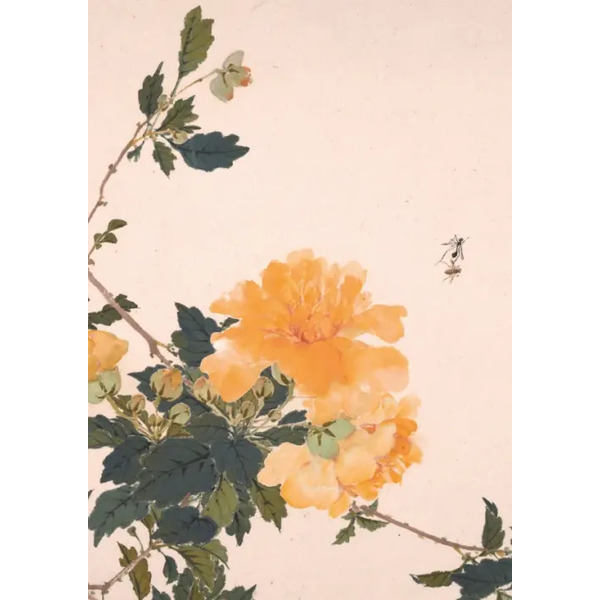 Насекомые и цветы. Две мушки, 32 листа