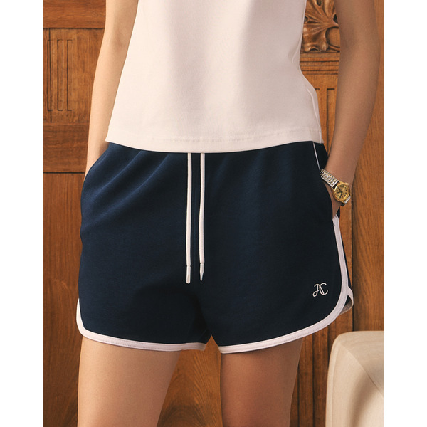 Шорты мини из 100% хлопка, синий