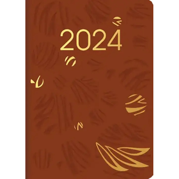 Ежедневник датированный на 2024 год Gallery. Каштановый, 176 листов, А5