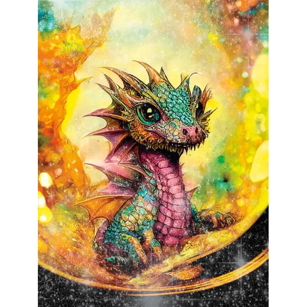 Книга для записей Рождение дракона, 80 листов, А6, клетка