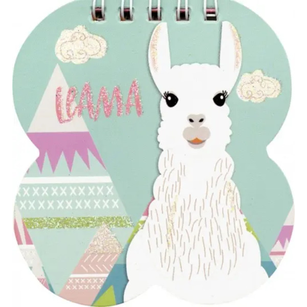 Блокнот Llama, 40 листов, 8х9,5 см, пружина