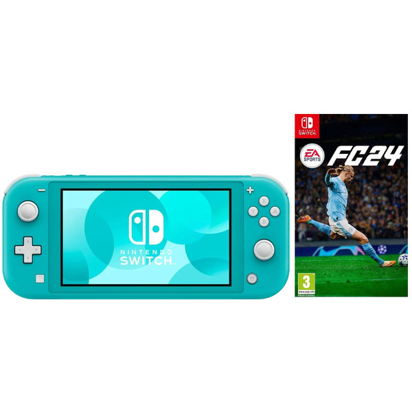 Игровая приставка Nintendo Switch Lite (Бирюзовый) + Игра EA Sports FC 24