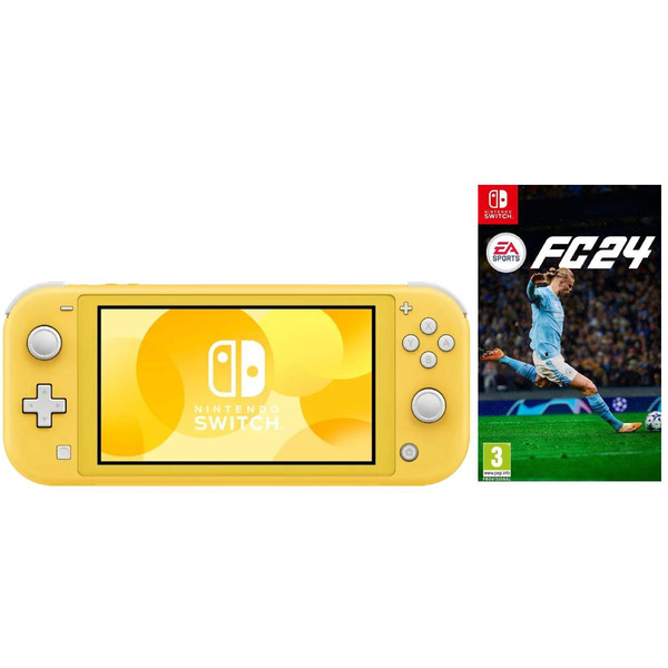 Игровая приставка Nintendo Switch Lite (Жёлтый) + Игра EA Sports FC 24