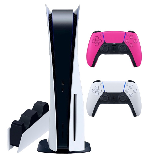 Sony PlayStation 5 (PS5, CFI-1200A, JP) + 2-й геймпад (новая звезда) + зарядная станция